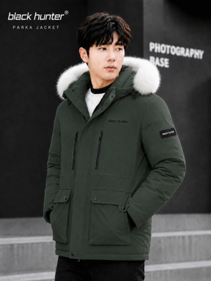 MEN PARKA JACKET GREEN